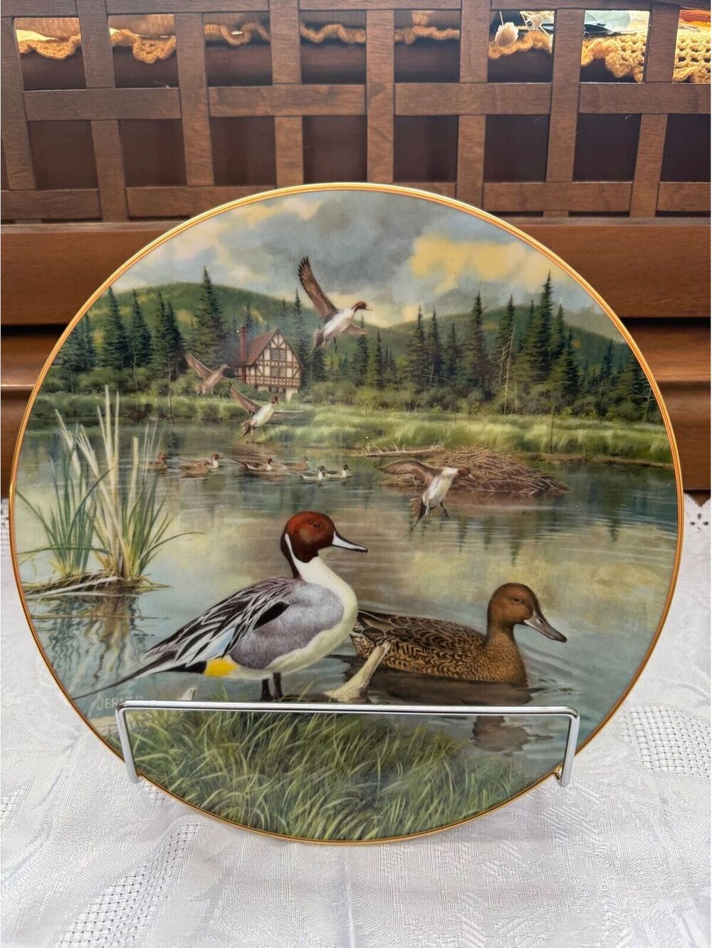 1986 Bart JernerThe Pintail Collectors Plate by Knowles - Ducks with certificate